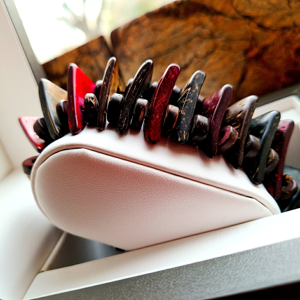 Natural coconut shell bracelet - Picture 3 of 7